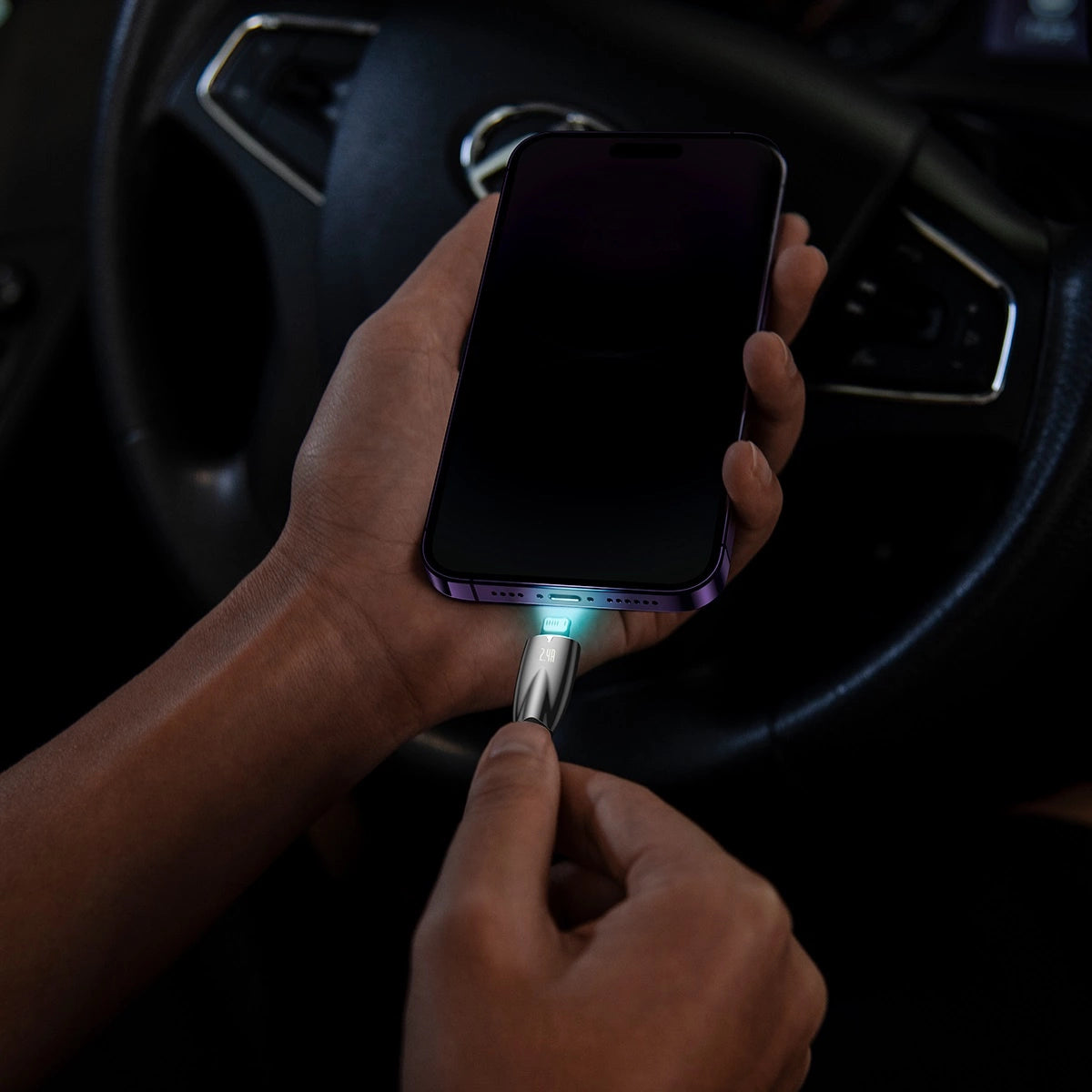 Baseus Glimmer Series Kabel USB-A - Lightning 480Mb/s 2.4A 2m schwarz