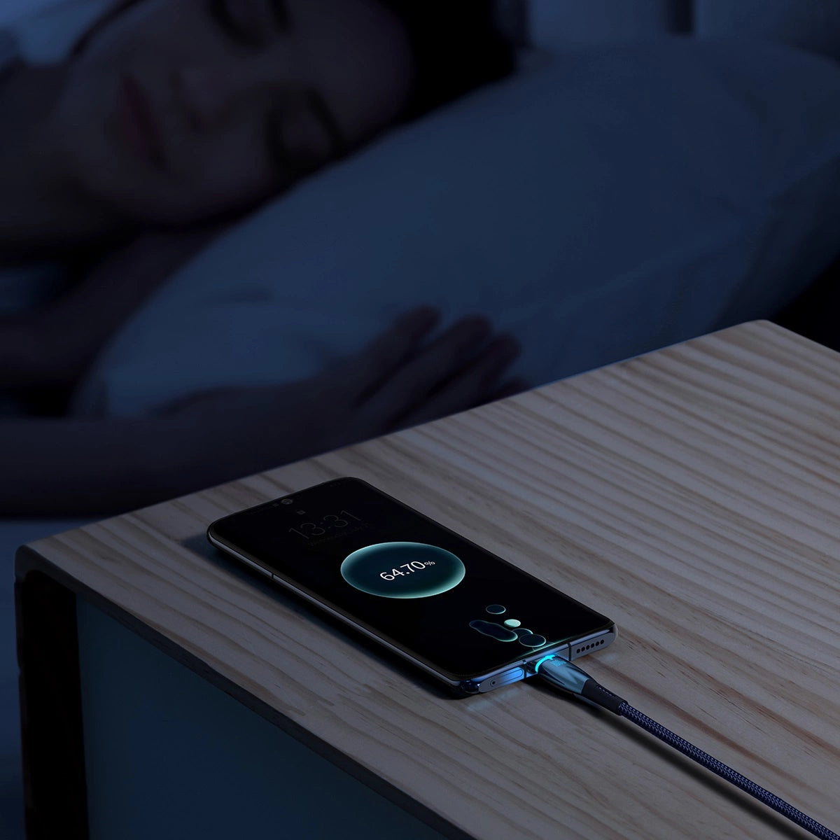 Baseus Glimmer Series Schnellladekabel USB-A – USB-C 100 W 480 Mbit/s 1 m blau