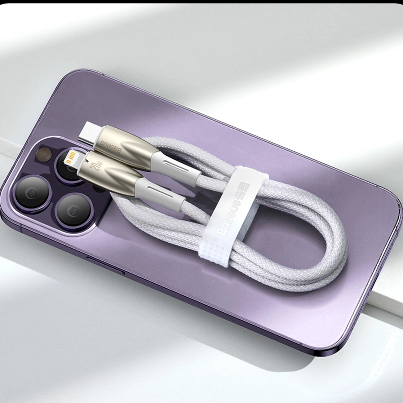 Baseus Glimmer Series Schnellladekabel USB-A - USB-C 100 W 480 Mbit/s 2 m schwarz