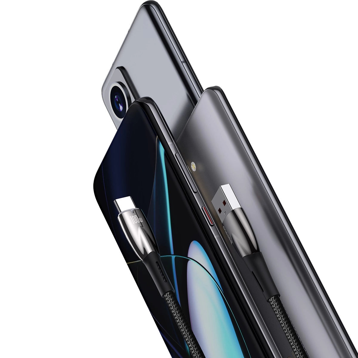 Baseus Glimmer Series Schnellladekabel USB-A - USB-C 100 W 480 Mbit/s 2 m schwarz