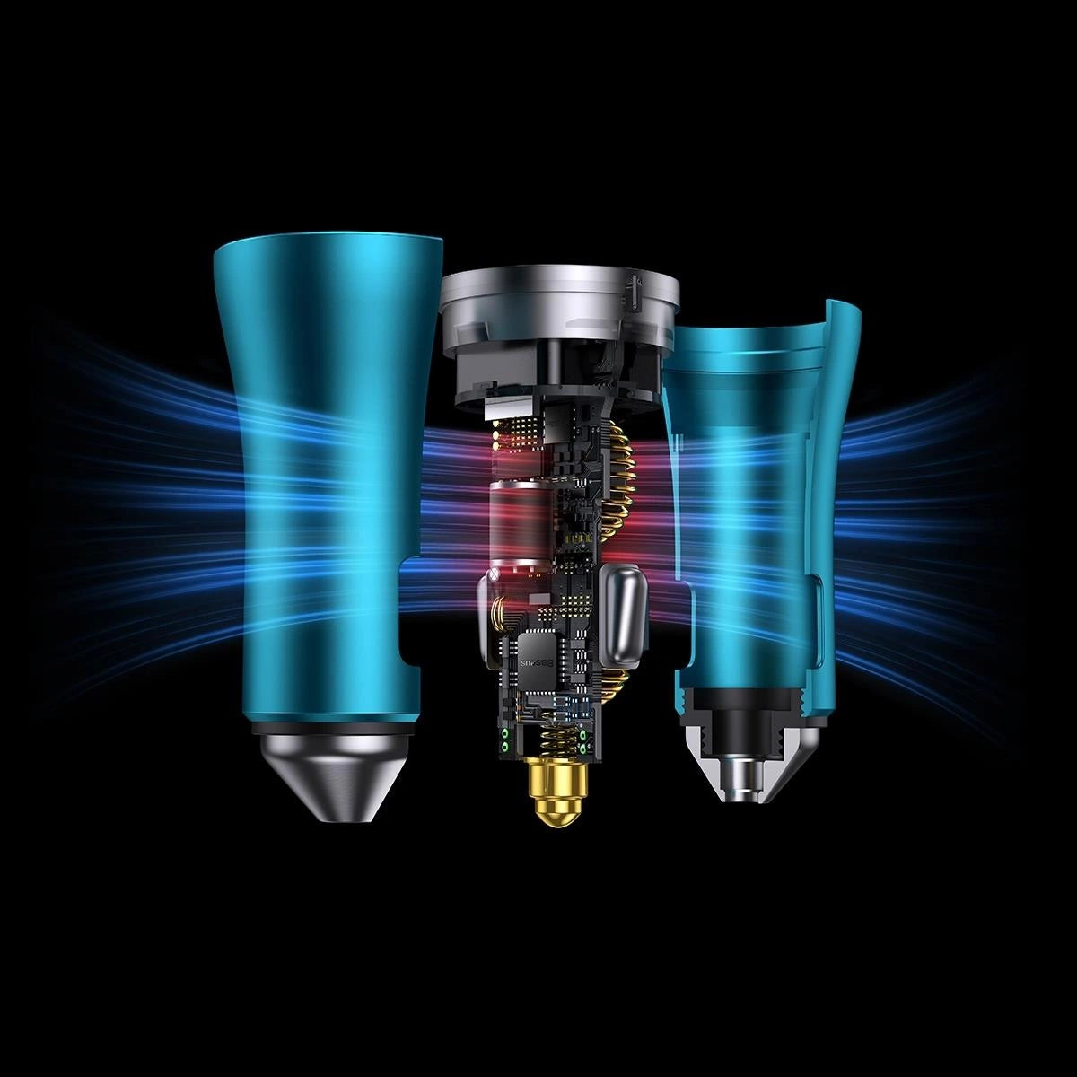 Baseus Golden Contactor Pro Autoladegerät 2x USB-C 40W blau (CGJP000003)