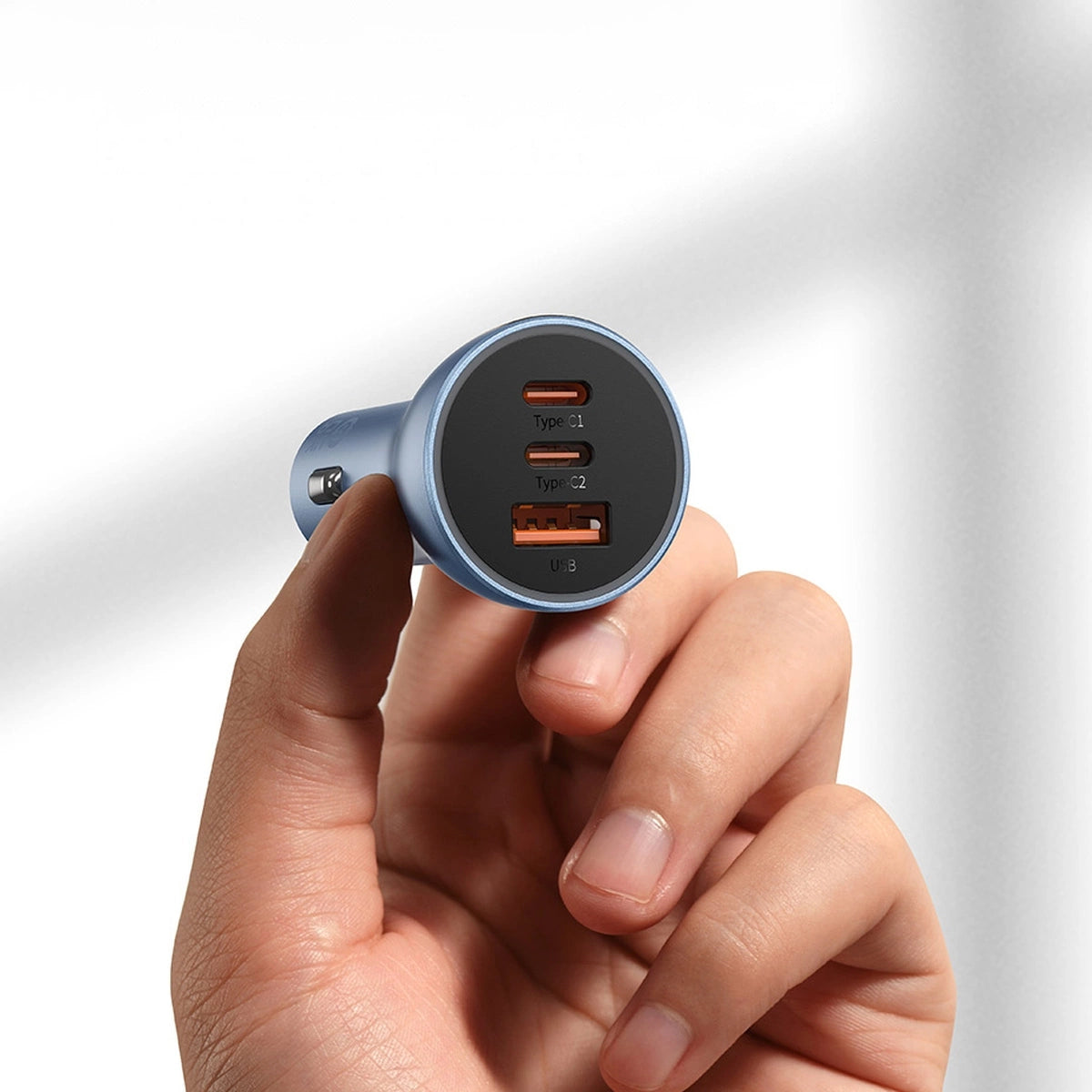 Baseus Golden Contactor Pro Autoladegerät USB-A + 2x USB-C 65W dunkelgrau (CGJP010013)