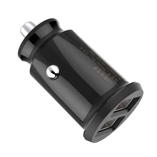 Baseus Grain Autoladegerät CCALL-ML01 Mini-Ladegerät 2x USB-A 3,1A - Schwarz