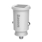 Baseus Grain Autoladegerät CCALL-ML02 Mini-Ladegerät 2x USB-A 3,1A - Weiß