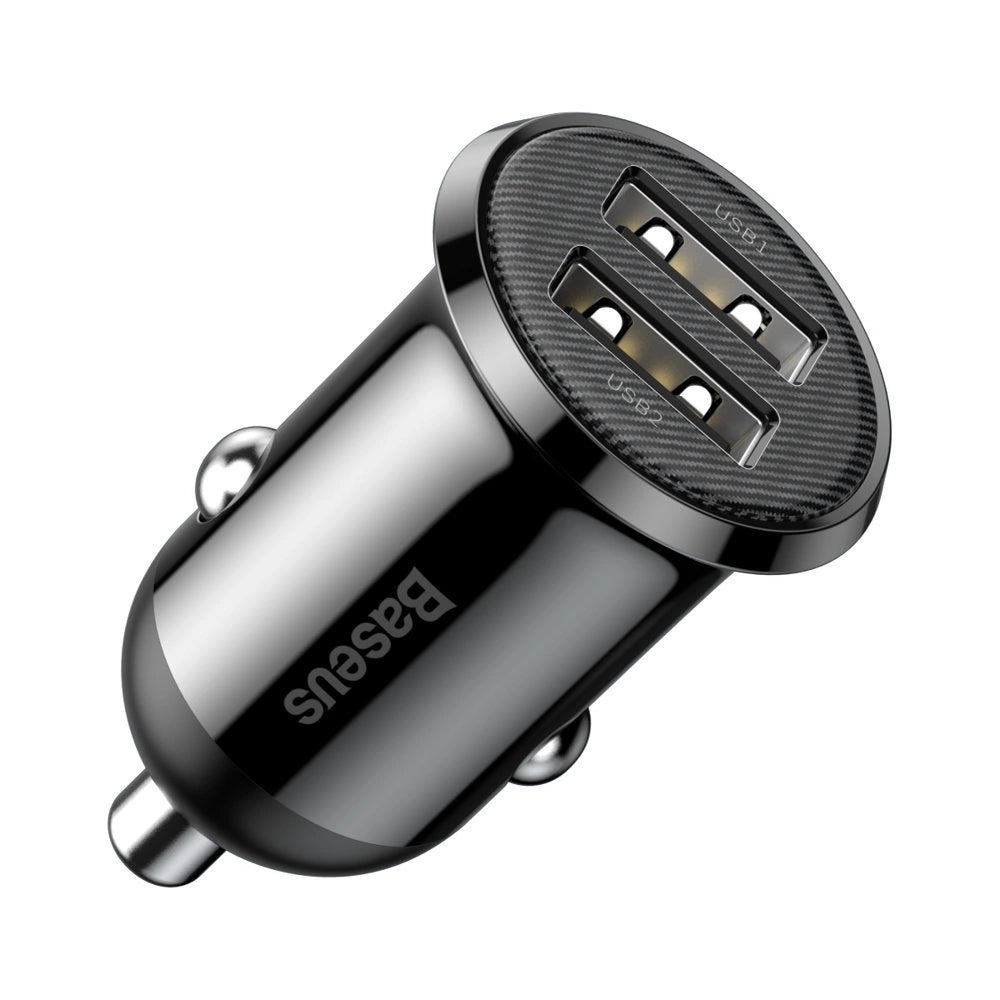 Baseus Grain Pro Autoladegerät 2x USB 4.8 A Schwarz (CCALLP-01)