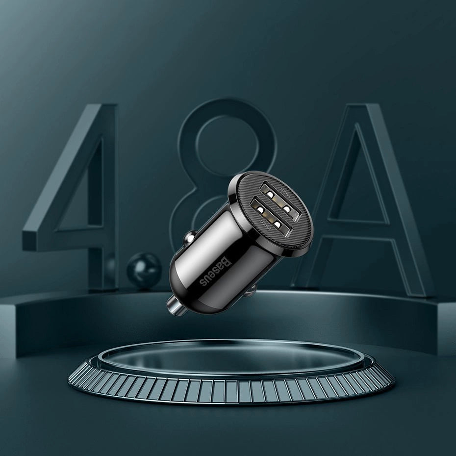 Baseus Grain Pro Autoladegerät 2x USB 4.8 A Schwarz (CCALLP-01)