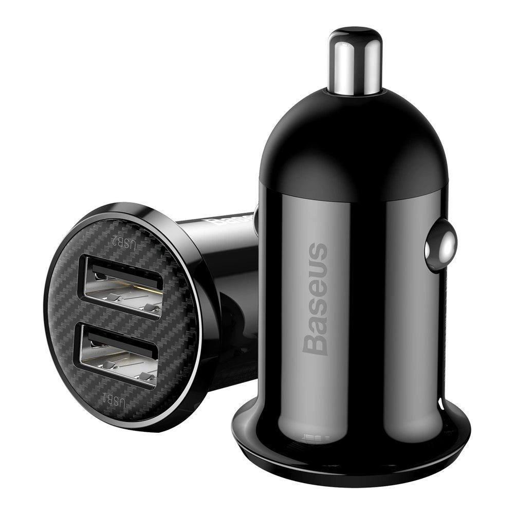 Baseus Grain Pro Autoladegerät 2x USB 4.8 A Schwarz (CCALLP-01)