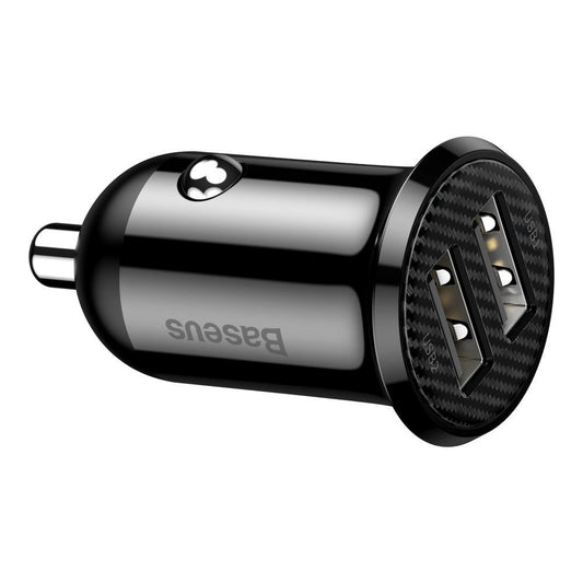 Baseus Grain Pro Autoladegerät 2x USB 4.8 A Schwarz (CCALLP-01)
