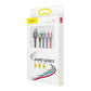 Baseus Kabel USB Kabel 4in1 Lightning / 2x USB Typ C / Micro USB Kabel mit Nylon geflochtenes 3.5A 1.2m schwarz (CA1T4-B01)