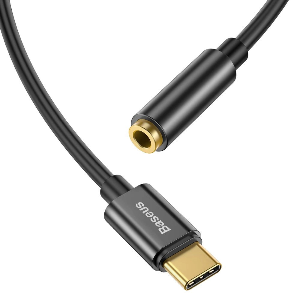 Baseus L54-Adapter für USB-C-Kopfhörer/Miniklinke 3,5 mm DAC 24 Bit 48 KHz – Schwarz
