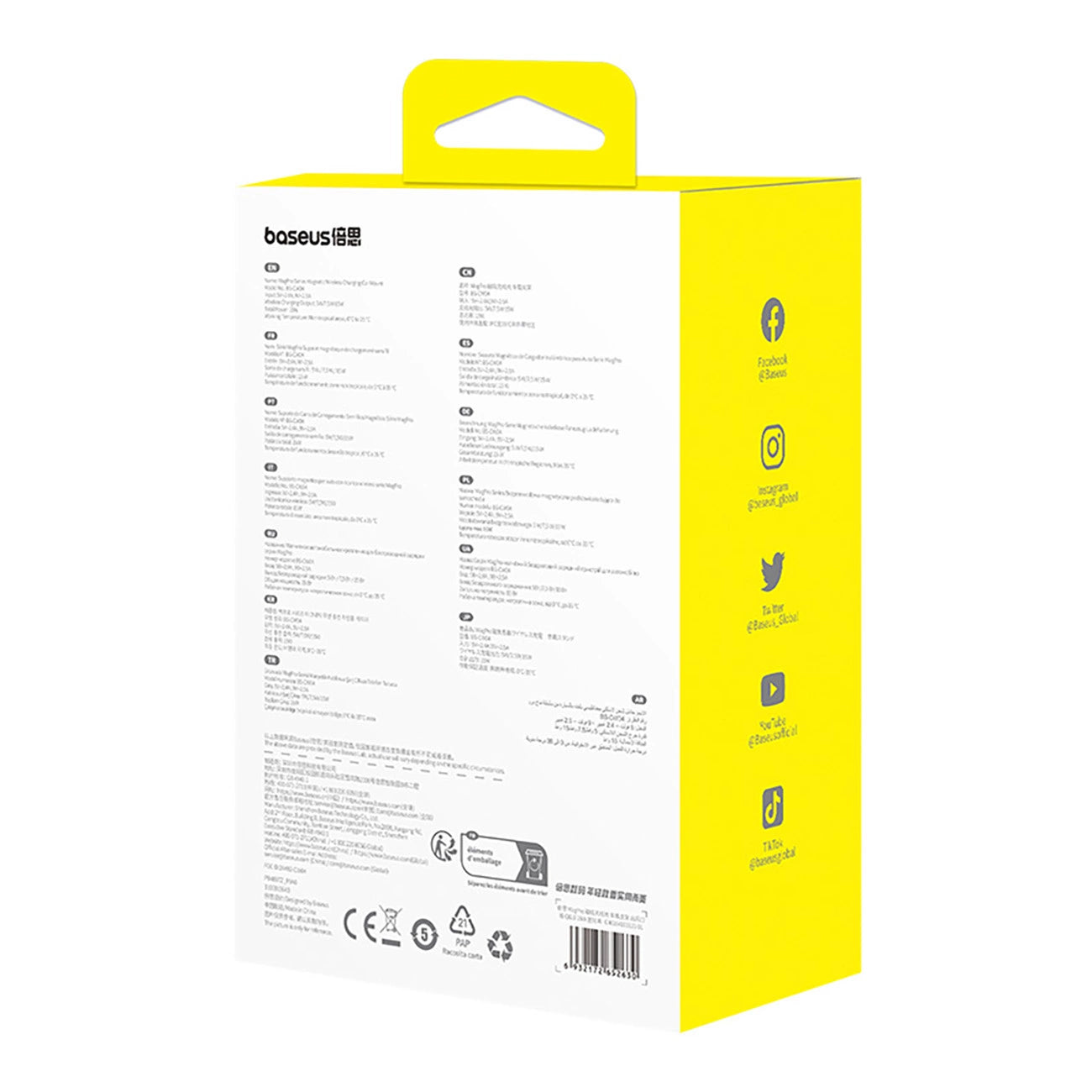 Baseus MagPro BS-CW04 Autohalterung mit Qi2.0 15W induktivem Ladegerät für Lüftungsschlitze – Schwarz