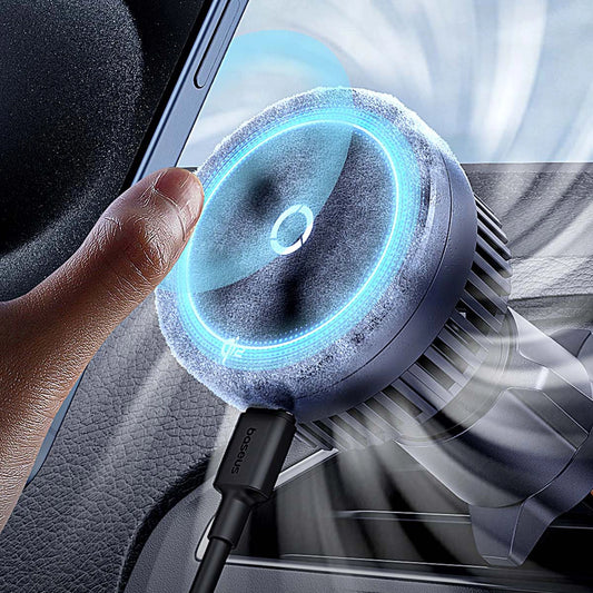 Baseus MagPro BS-CW04 Autohalterung mit Qi2.0 15W induktivem Ladegerät für Lüftungsschlitze – Schwarz