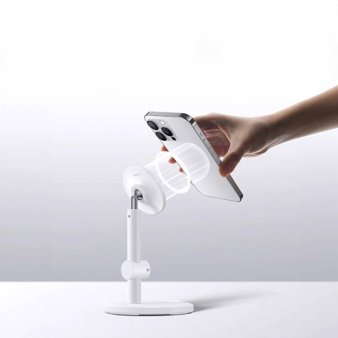Baseus MagPro magnetischer Standhalter für das Telefon – weiß