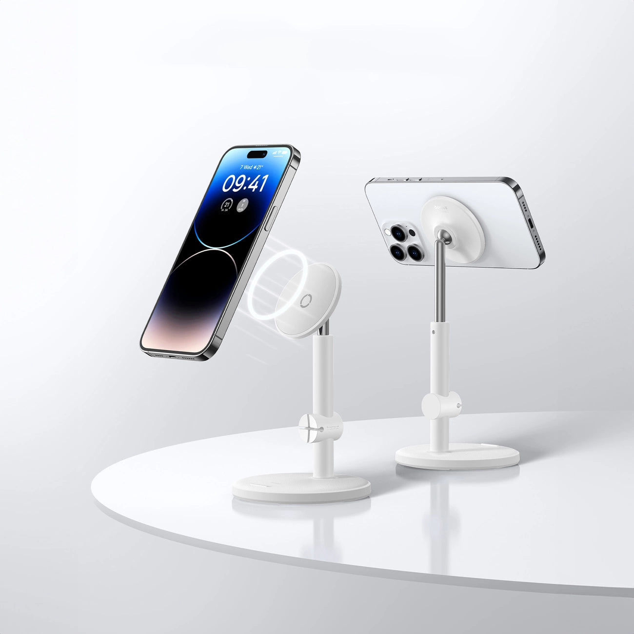 Baseus MagPro magnetischer Standhalter für das Telefon – weiß