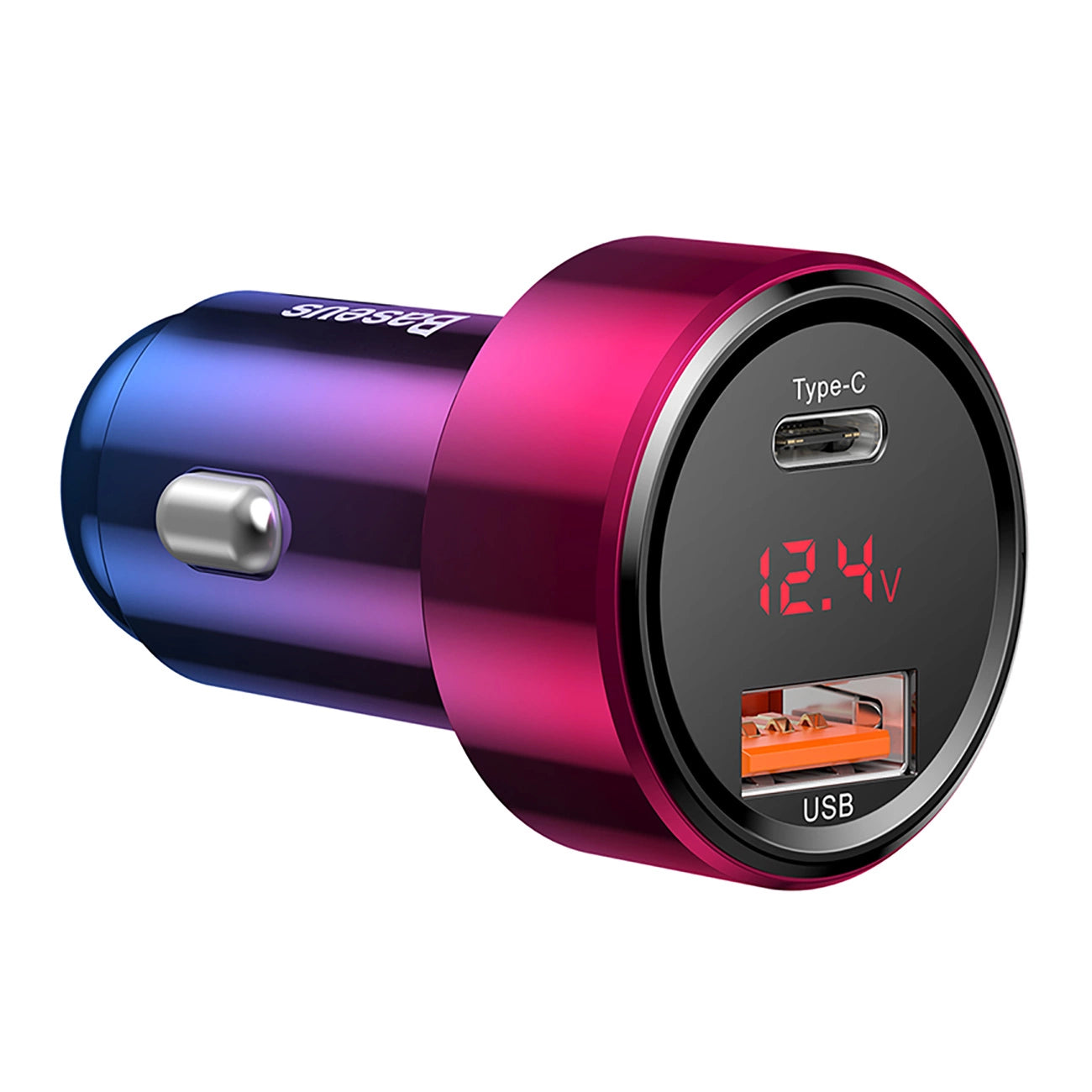 Baseus Magic Series PPS USB-C / USB-A 45W PD QC 5A Autoladegerät - Pink und Blau