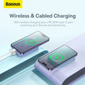 Baseus Magnetic Mini 20000 mAh 20W Powerbank – Lila + USB-C / USB-C-Kabel