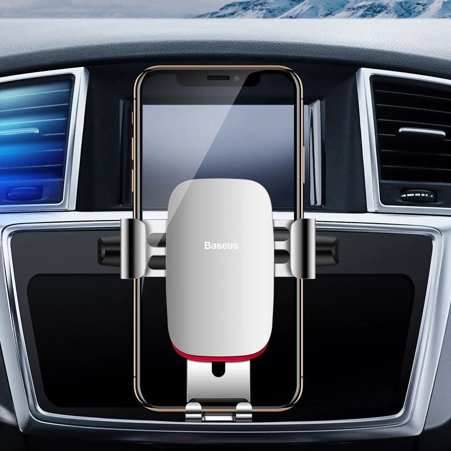 Baseus Metal Age Gravity Autohalterung Metal Gravity Autohalterung für CD Slot Silber (SUYL-J0S)