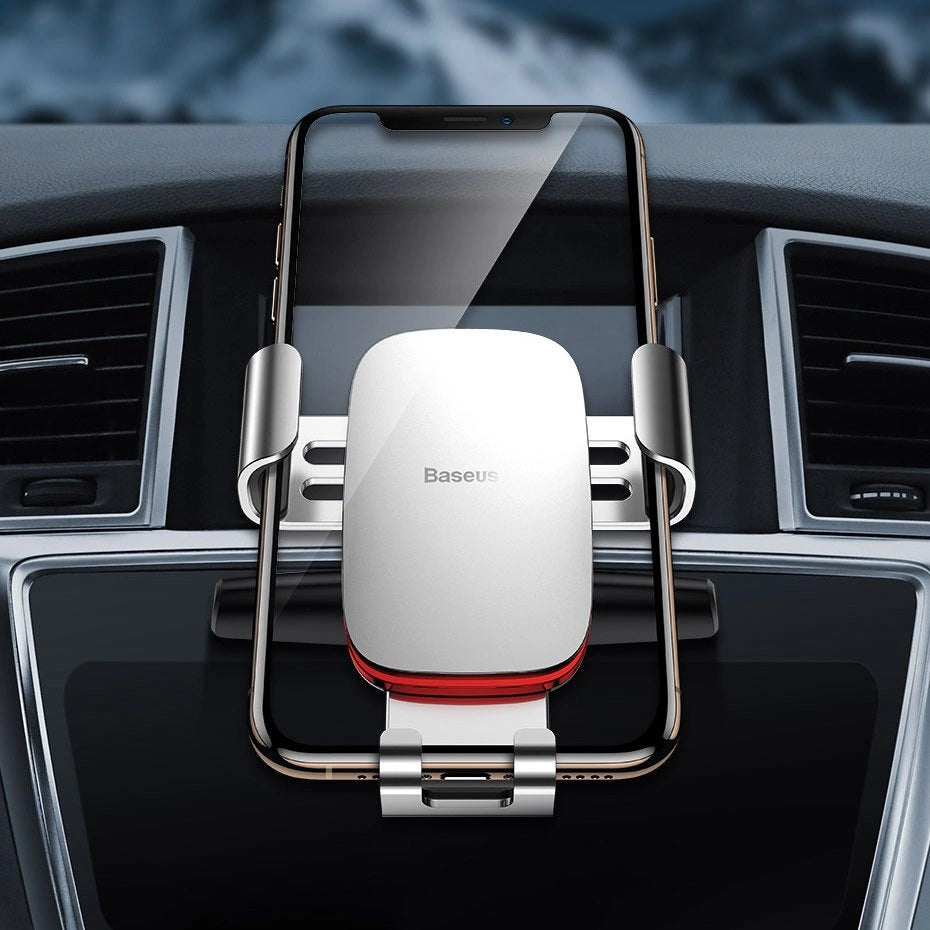 Baseus Metal Age Gravity Autohalterung Metal Gravity Autohalterung für CD Slot Silber (SUYL-J0S)