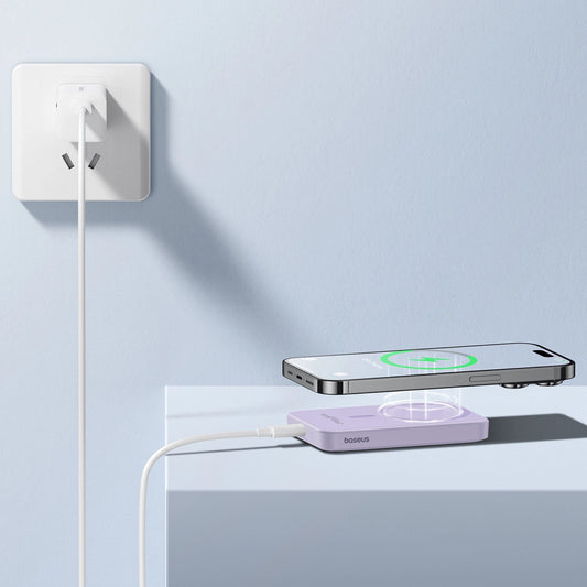 Baseus Mini-Powerbank 5000 mAh 20 W + USB-C-Kabel (20 V/3 A) – Lila
