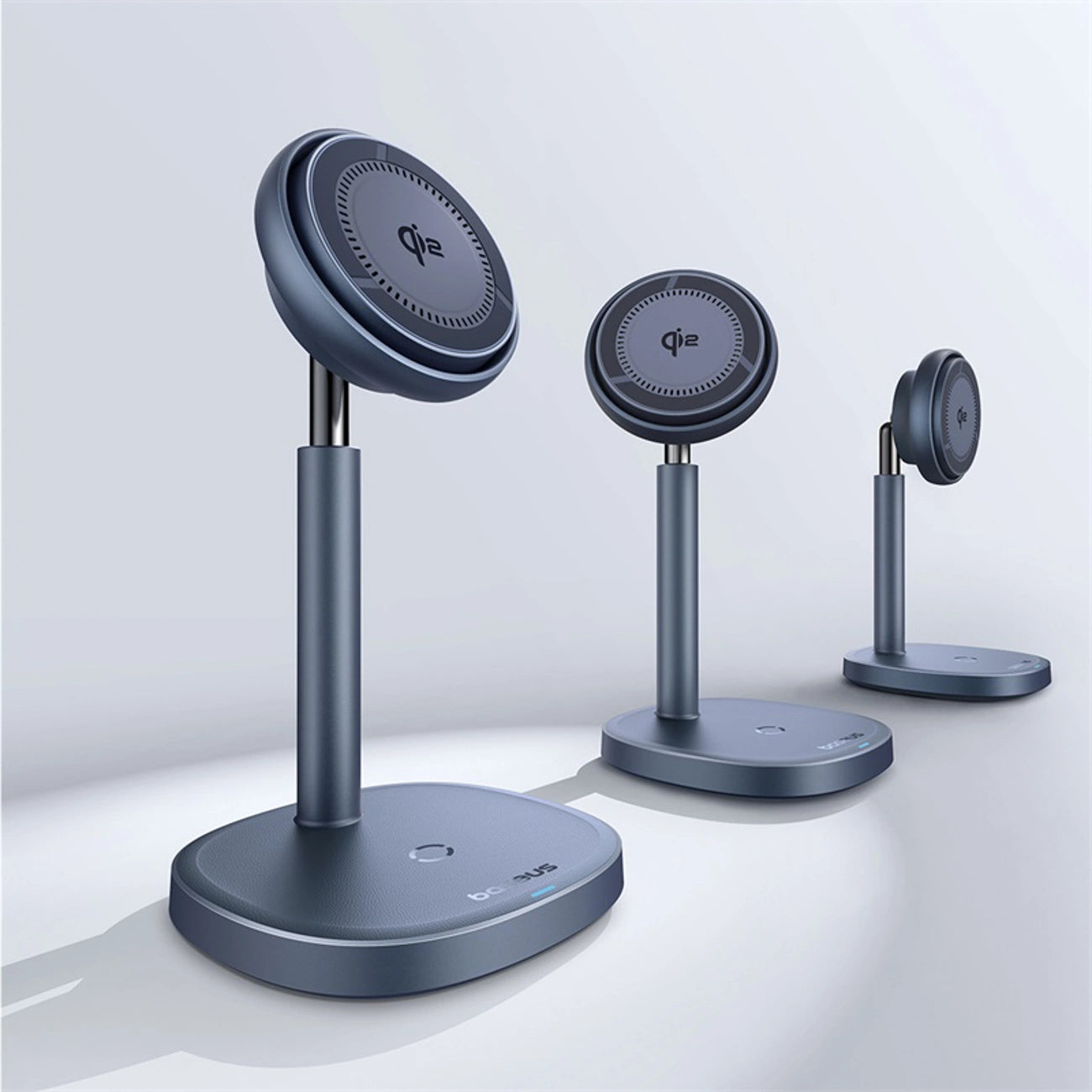 Baseus Orbit 2 Pro MagSafe Qi2 20W 2 in 1 Induktives Ladegerät mit Kühlung - Grau