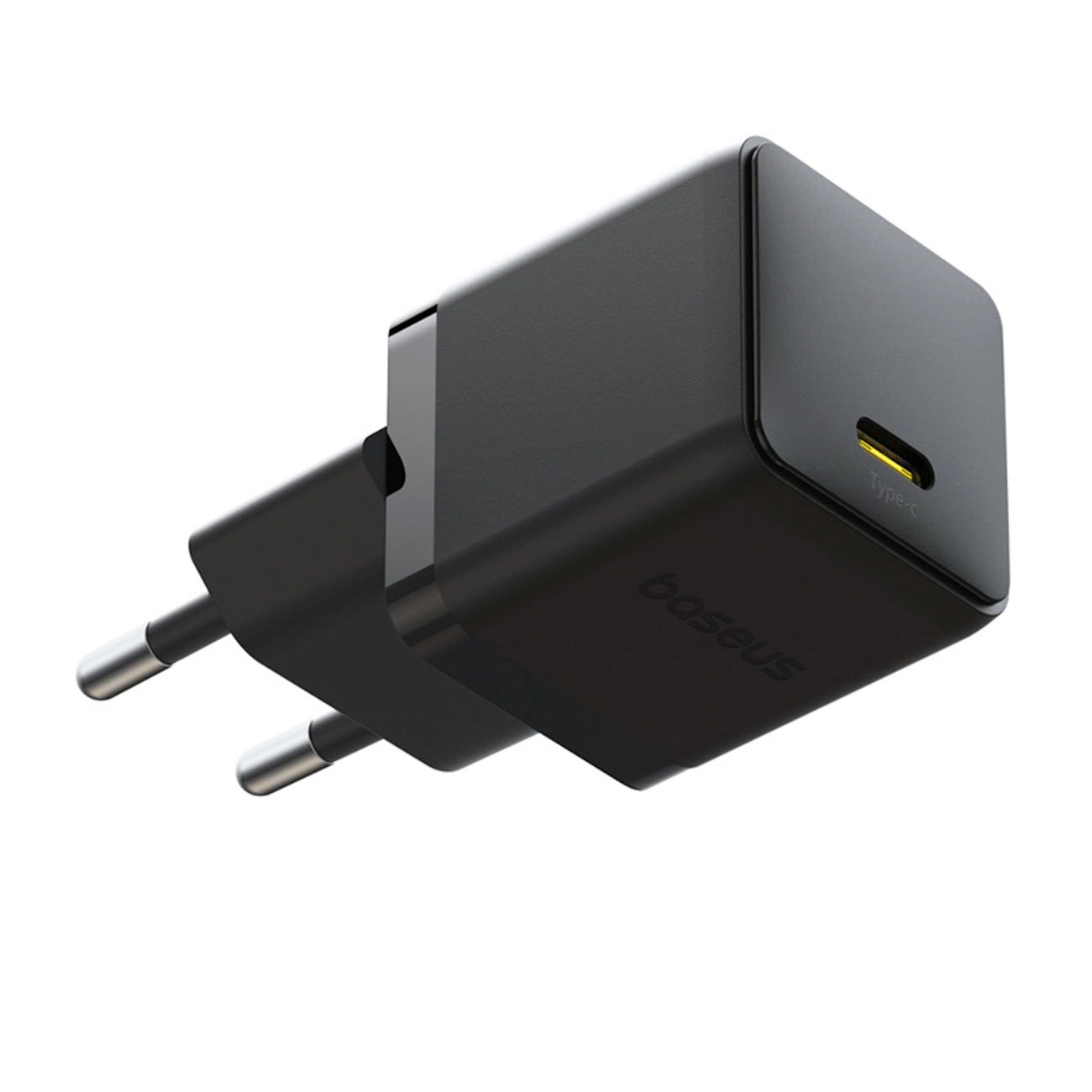 Baseus Palm 1C 20W Wandladegerät (mit Baseus Mini White USB-C 60W (20V/3A) 1m Kabel) - Schwarz