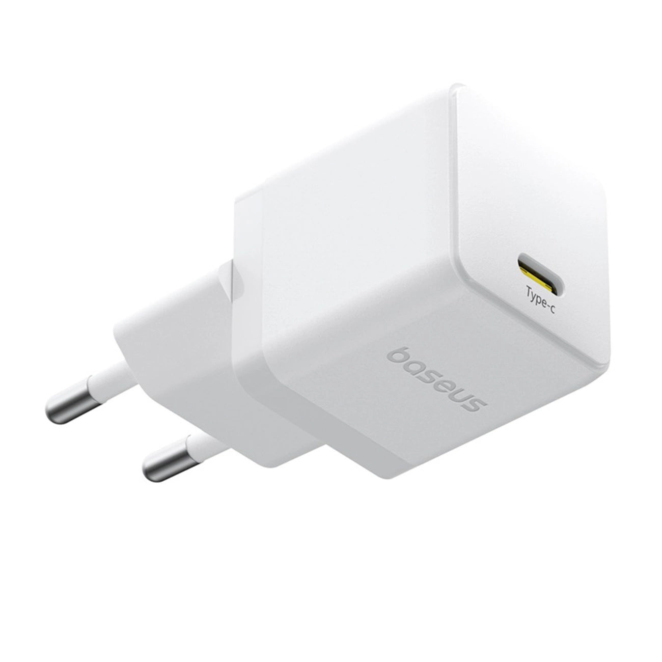 Baseus Palm 1C 20W Wandladegerät (mit Baseus Mini White USB-C 60W (20V/3A) 1m Kabel) - Weiß