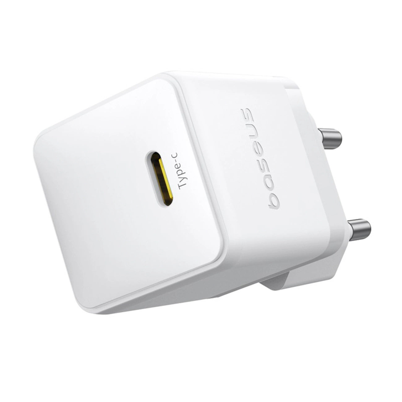 Baseus Palm 1C 20W Wandladegerät (mit Baseus Mini White USB-C 60W (20V/3A) 1m Kabel) - Weiß