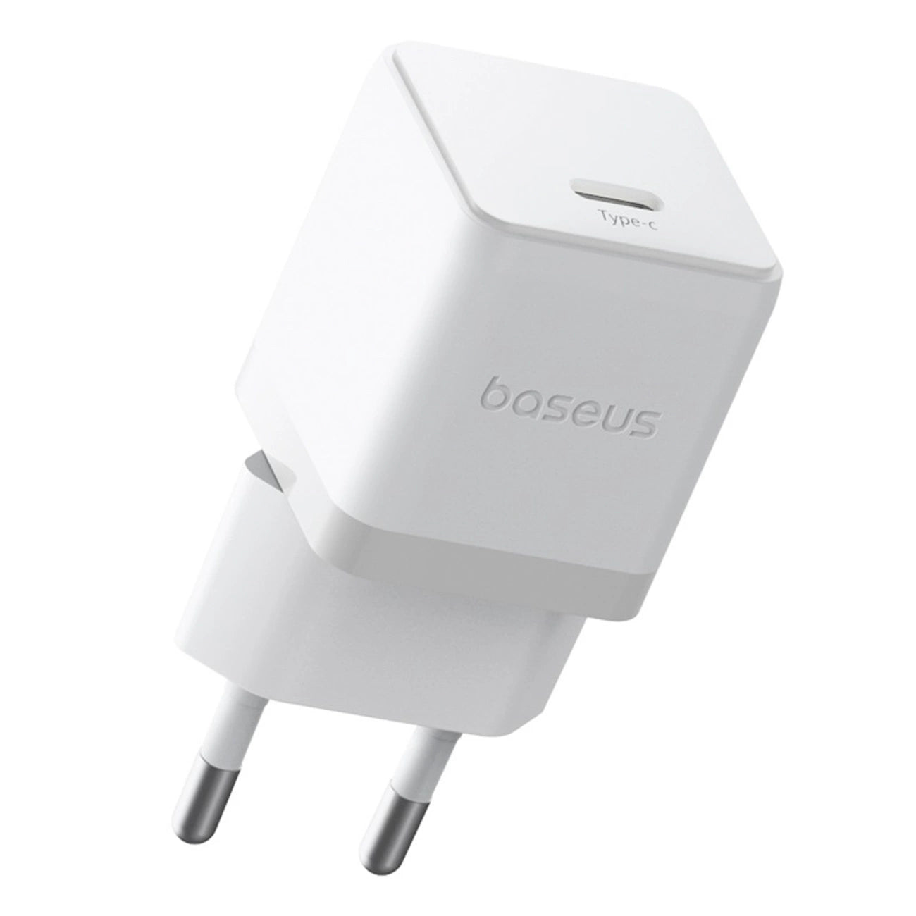 Baseus Palm 1C 20W Wandladegerät (mit Baseus Mini White USB-C 60W (20V/3A) 1m Kabel) - Weiß