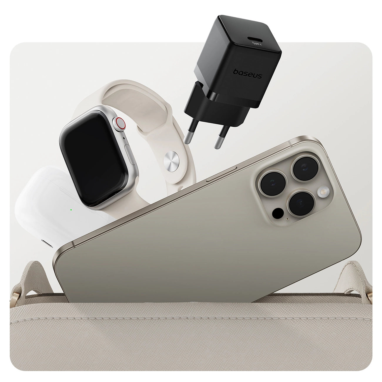 Baseus Palm 20W USB-C Wandladegerät - Schwarz