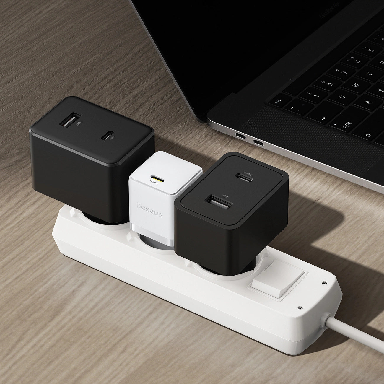 Baseus Palm 20W USB-C Wandladegerät - Weiß