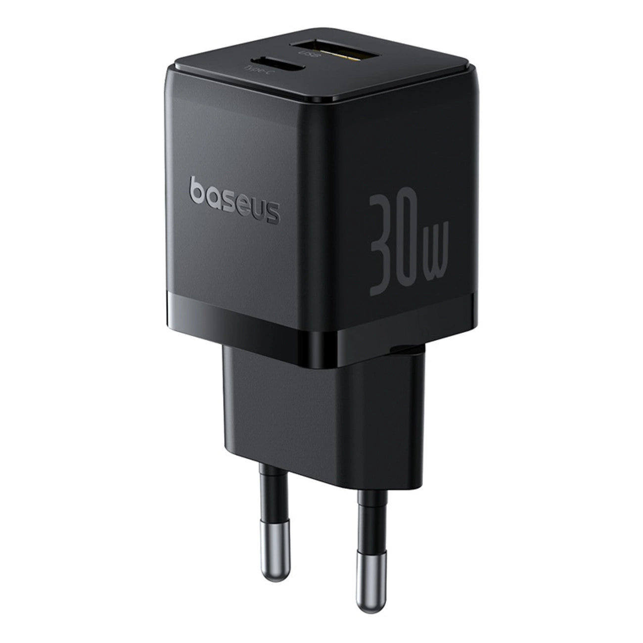 Baseus Palm 30W USB-C USB-A Wandladegerät - Schwarz
