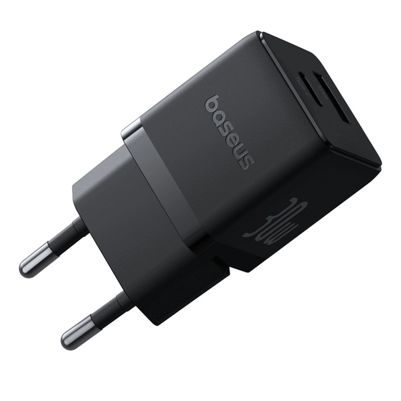 Baseus Palm 30W USB-C USB-A Wandladegerät - Schwarz