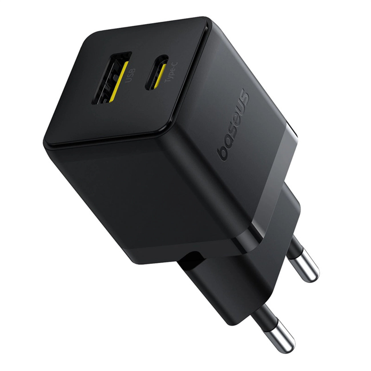 Baseus Palm 30W USB-C USB-A Wandladegerät - Schwarz