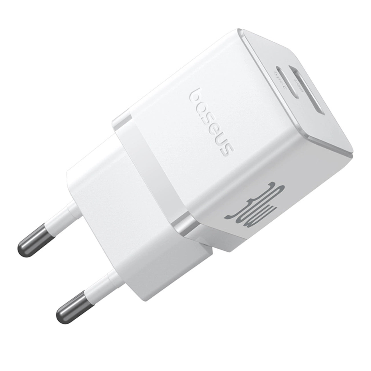 Baseus Palm 30W USB-C USB-A Wandladegerät - Weiß