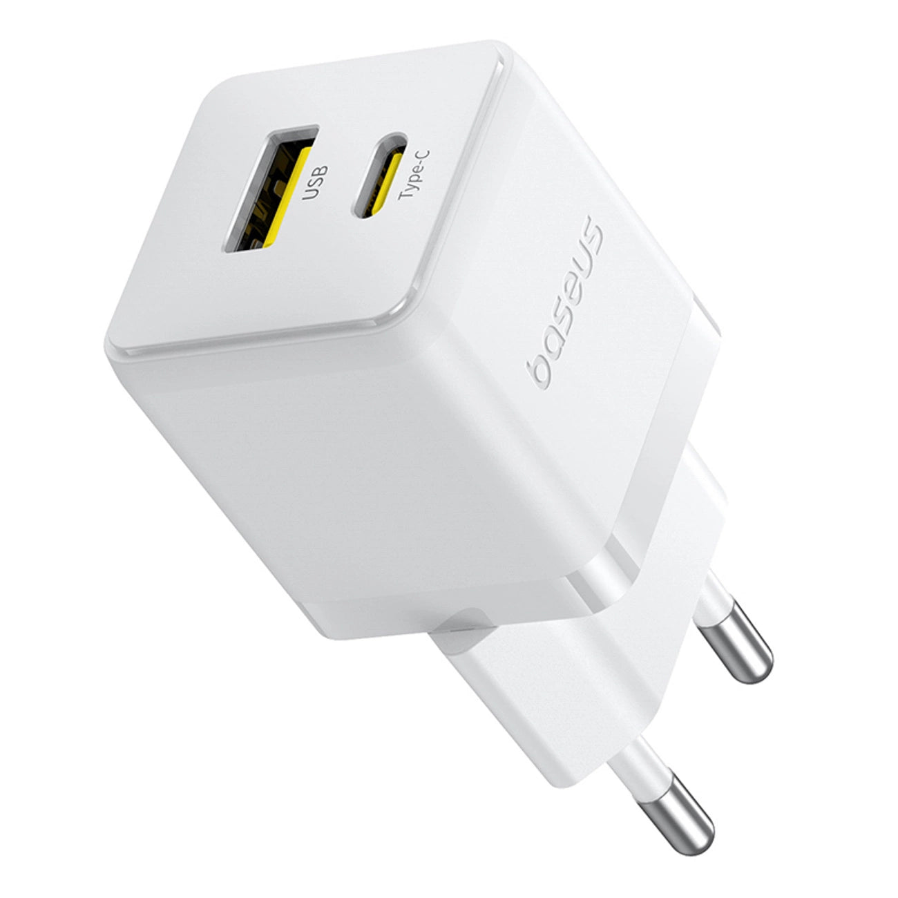 Baseus Palm 30W USB-C USB-A Wandladegerät - Weiß