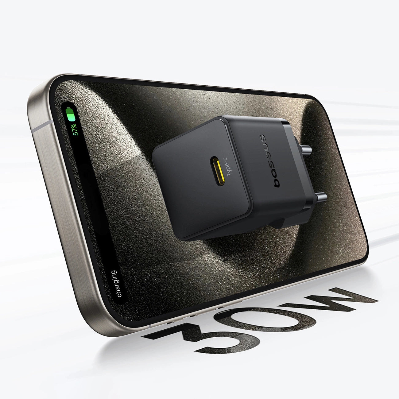 Baseus Palm 30W USB-C Wandladegerät - Weiß