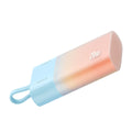 Baseus Popsicle 5200mAh 20W Powerbank mit integriertem Lightning Kabel (+ weißes Baseus Simple USB-C - USB-C 60W/20V/3A/30cm Kabel) - Blau-Orange