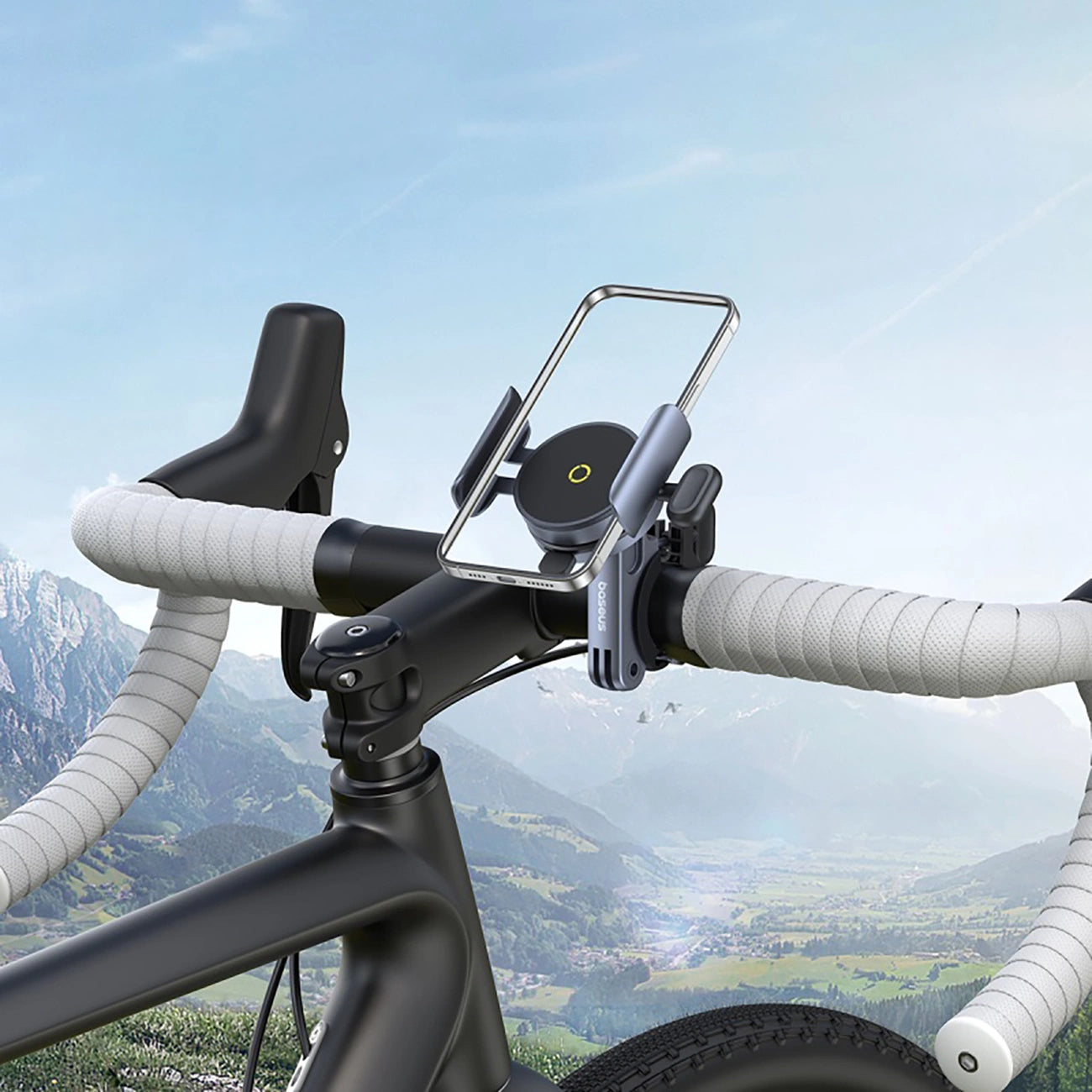 Baseus PrimeTrip magnetischer Telefonhalter für Fahrrad/Roller/Roller – Schwarz