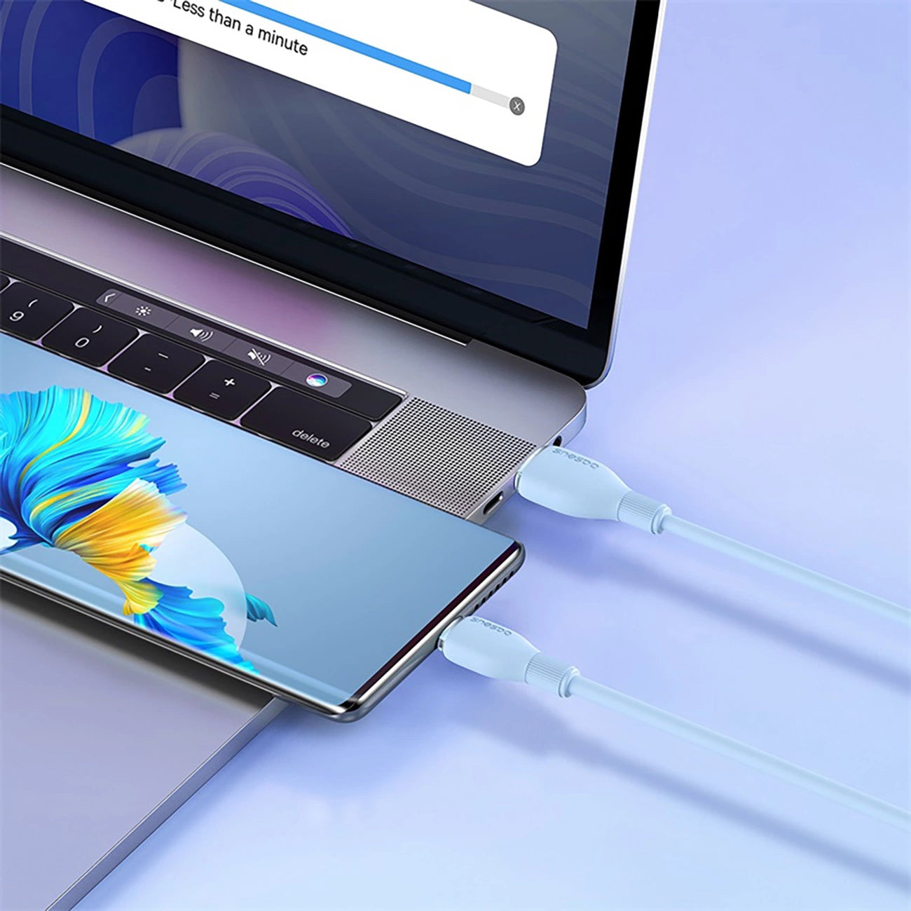 Baseus Pudding 100W USB-A - USB-C Kabel 2m - Blau