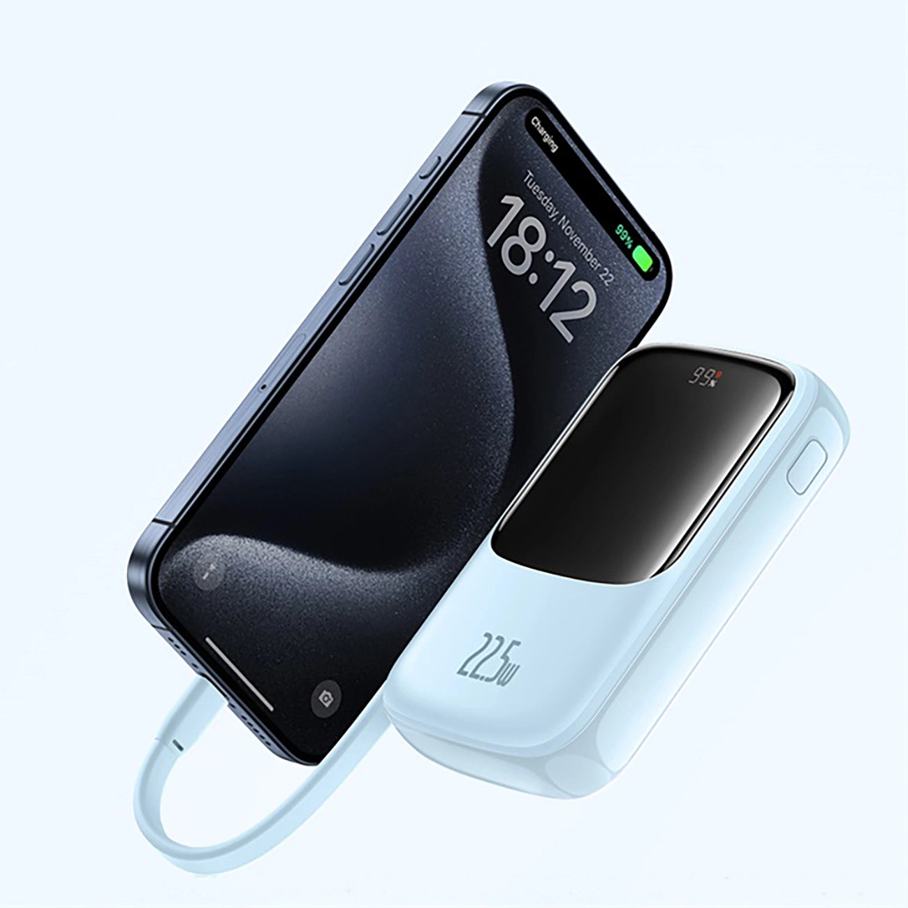 Baseus Qpow Pro+ 22,5 W 10000 mAh USB-C Powerbank – blau