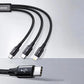 Baseus Rapid Series 3in1 USB-C – USB-C/ Lightning /Micro-USB-Kabel 20 W PD 1,5 m – grün