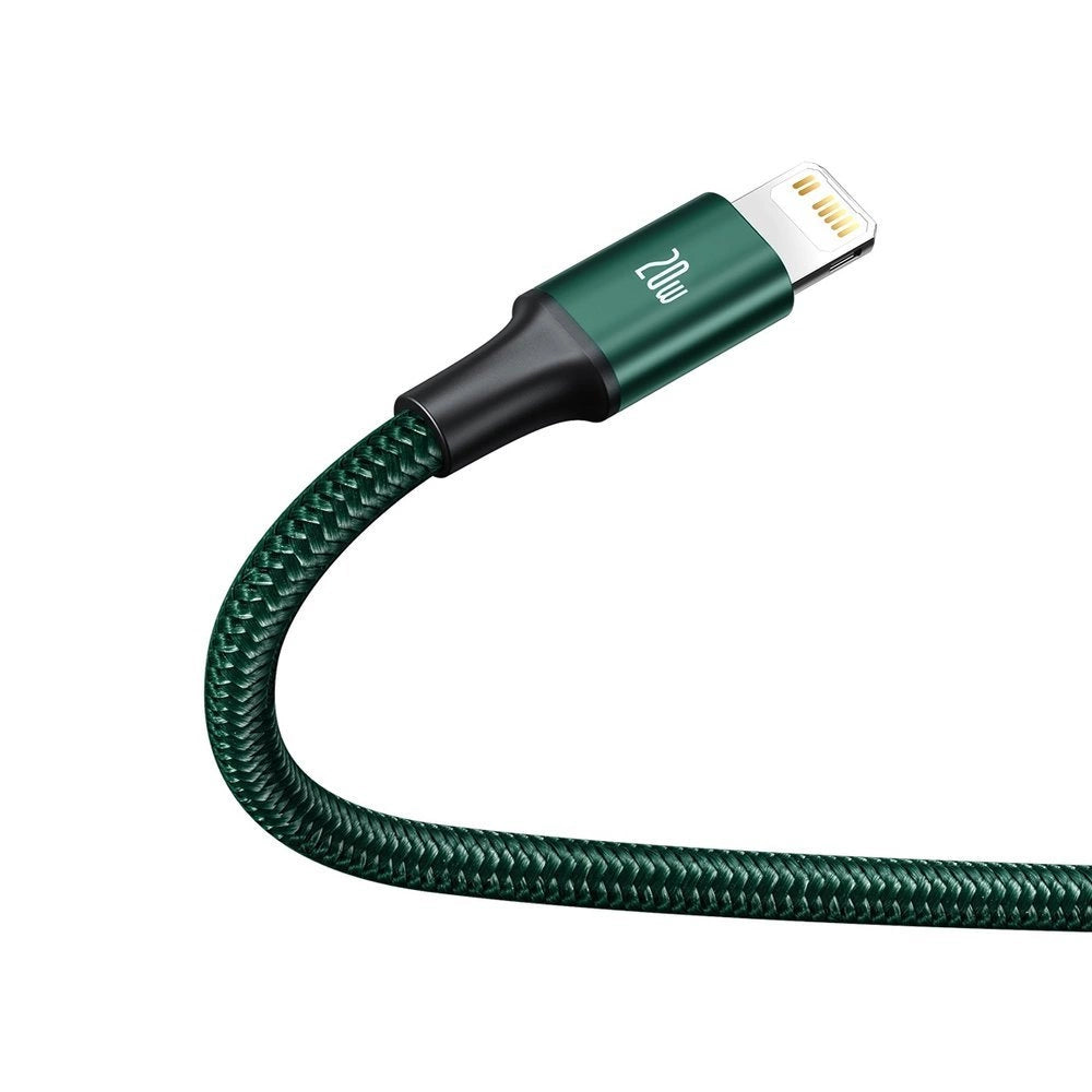 Baseus Rapid Series 3in1 USB-C – USB-C/ Lightning /Micro-USB-Kabel 20 W PD 1,5 m – grün