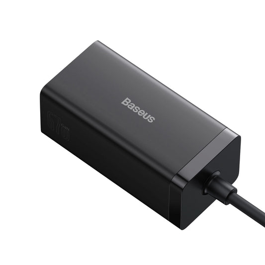 Baseus Schnellladegerät GaN5 Pro HUB HDMI 2 x USB-C / USB-A / HDMI 4K 30Hz 1,5m schwarz + USB-C Kabel - USB-C 100W 40Gb/s (USB4) 1m (CCGP110201)