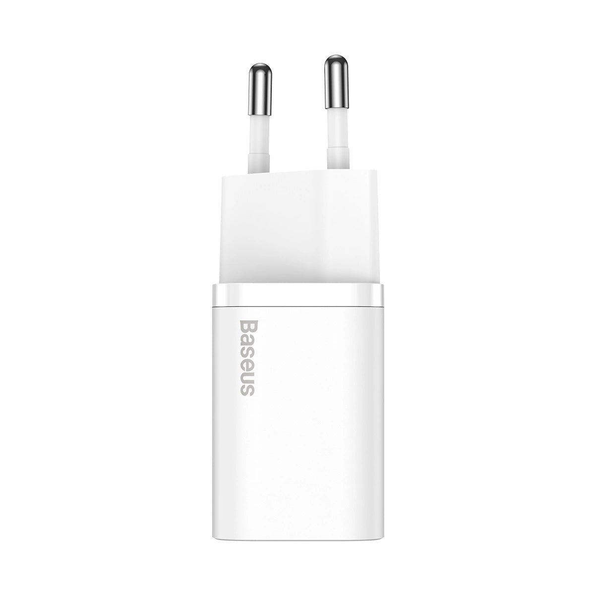 Baseus Si USB-C 25W 3A Schnellladegerät mit USB-C / USB-C 1m Kabel - Weiß