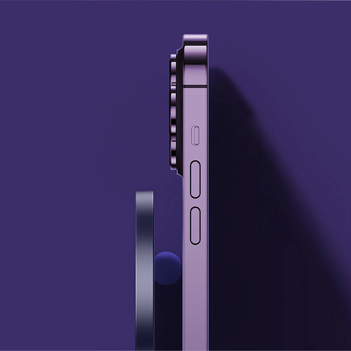 Baseus Simple Mini3 magnetisches Ladegerät MagSafe Qi 15W lila