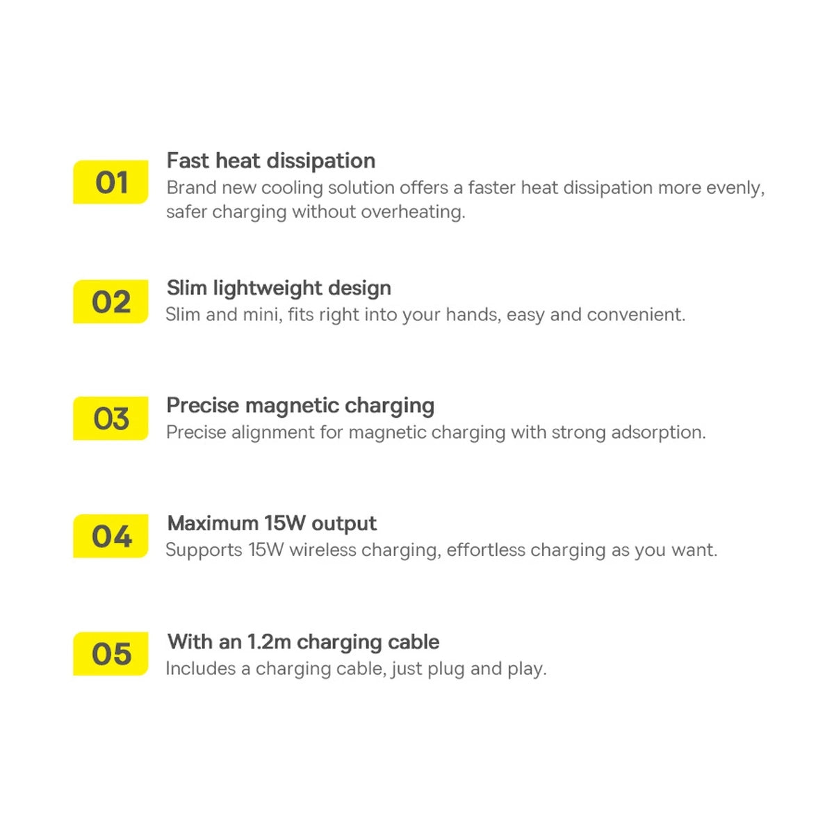 Baseus Simple Mini3 magnetisches Ladegerät MagSafe Qi 15W lila