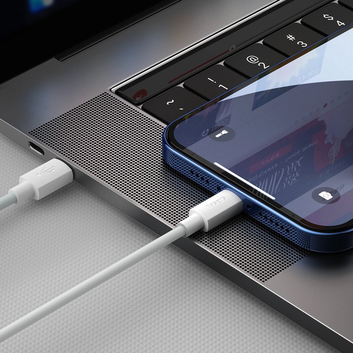 Baseus Simple Wisdom Lightning / USB-C Kabel 20W 1,5 m 2 Stück - Weiß