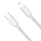 Baseus Simple Wisdom Lightning / USB-C Kabel 20W 1,5 m 2 Stück - Weiß