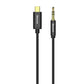 Baseus Stereo-Audiokabel AUX 3,5 mm Miniklinke - USB Typ C für Tablet-Telefon 120 cm schwarz (CAM01-01)
