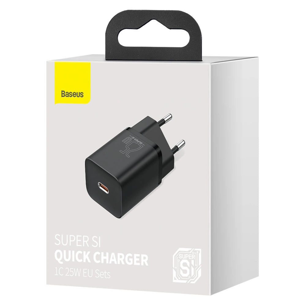 Baseus Super Si 1C Schnellladegerät USB Typ C 25W Power Delivery Quick Charge schwarz (CCSP020101)